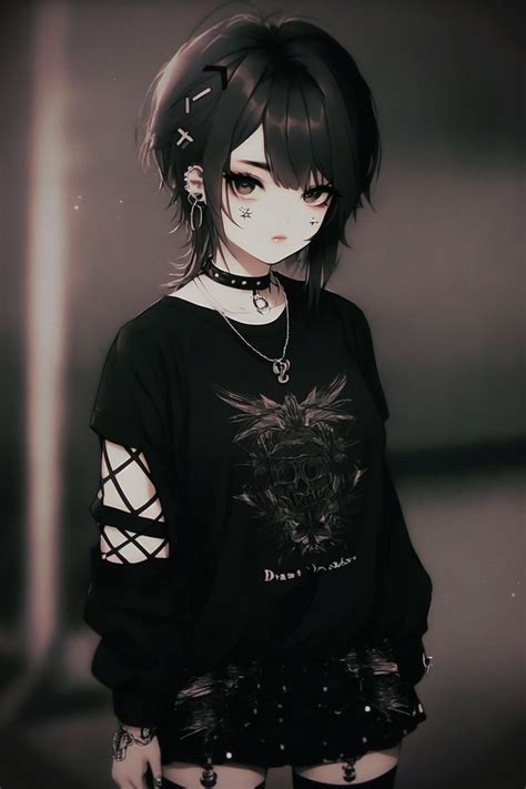 Edgyyyy Anime Goth Anime Character Drawing Character Art