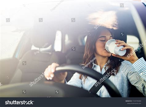 5661 Driving Car Drinking Coffee Images Stock Photos And Vectors