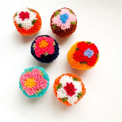 Diy Floral Pom Poms The Neon Tea Party