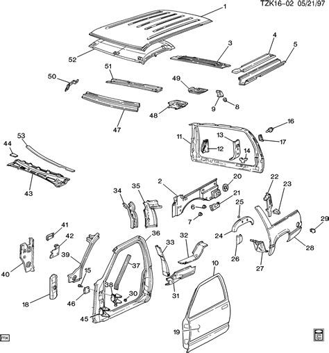 C1500 Suburban 2wd Sheet Metalbody Part 2 Roof And Side Chevrolet Epc Online