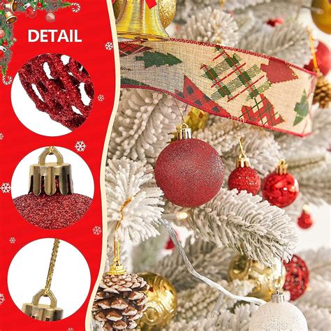 Pices Boules Sapin De Noel Rouges Boule Plastique Pour Noel