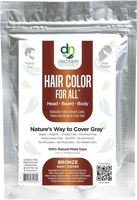 Discovery Naturals Henna Natural Tinte Para El Cabello Hombres Y