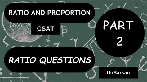 Ratio And Proportion PART 2 Questions Upsc Prelims Ratio Method