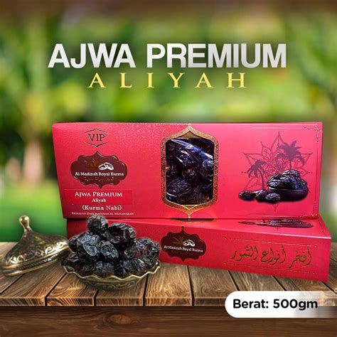 Gram Kurma Premium Ajwa Aliyah Madinah Gift Box Kurma Nabi