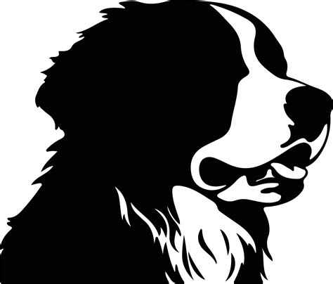 Bernese Mountain Dog Black Silhouette 38488779 Vector Art At Vecteezy