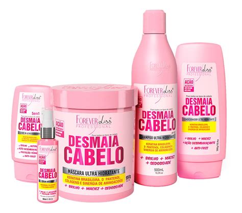 Forever Liss Kit Desmaia Cabelo Completo Máscara 950g R 144 99