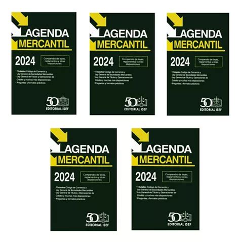 Agenda Mercantil 2024 Isef Paquete 5 Libros Meses sin interés