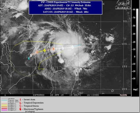 El Ciclón Tropical Kenneth Amenaza De Nuevo A Mozambique