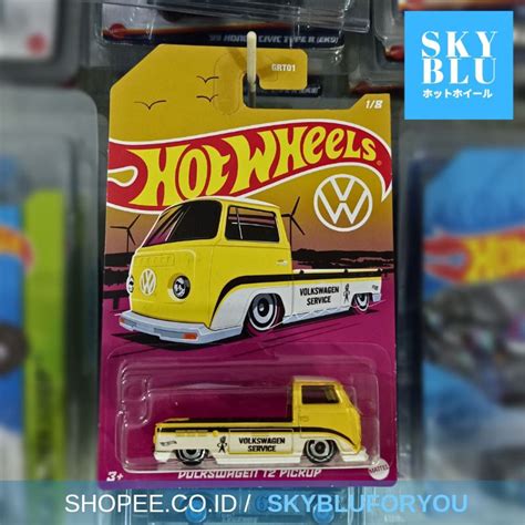 Jual HOT WHEELS VOLKSWAGEN T PICKUP YELLOW WHITE VW SERIES Shopee Indonesia