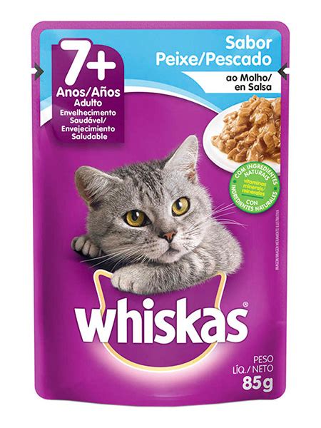 Ra O Mida Whiskas Sach Sabor Peixe Ao Molho Para Gatos Adultos