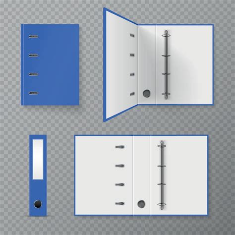 realistic binder set  vector art  vecteezy