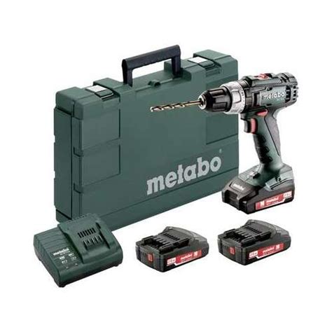 Metabo BS 18 L Set Akkus fúrócsavarozó 18 V 2 Ah Lítiumion 3 akkuval