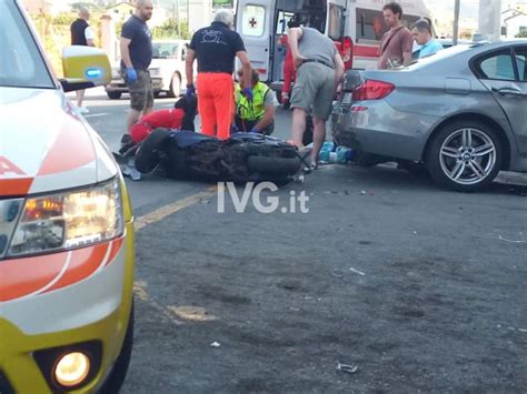 Loano Incidente Auto Moto Sull Aurelia Un Ferito Ivg It