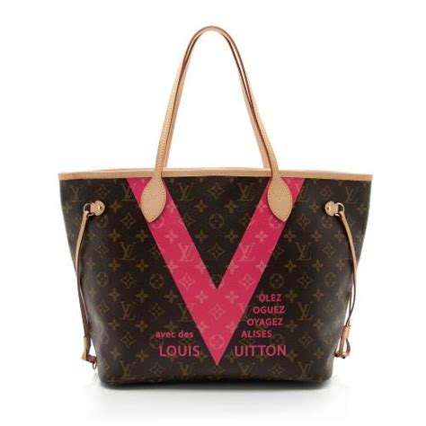 Louis Vuitton Limited Edition Monogram Canvas V Neverfull Mm Tote