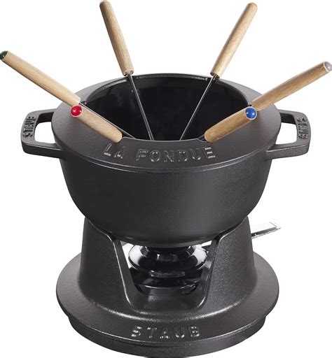 Staub Fondue Set Mit Gabeln Geeignet F R K Se Schoko Und Fleisch