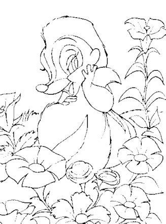 Flower From Bambi Coloring Pages