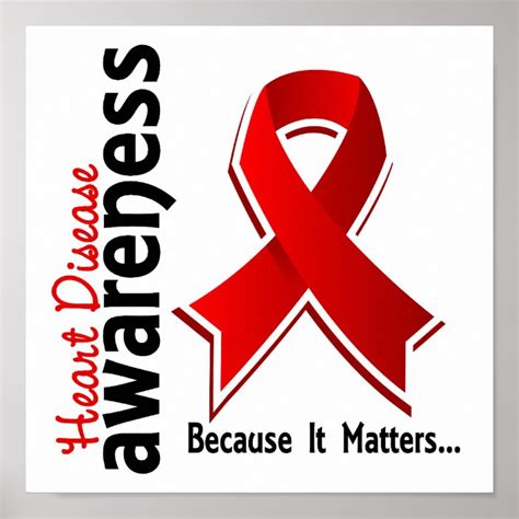 Heart Disease Awareness 5 Poster | Zazzle.com