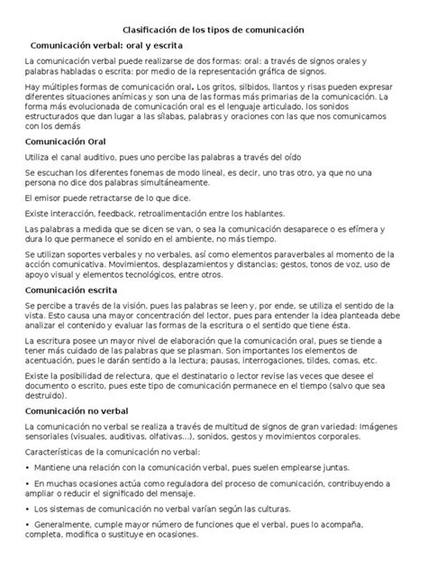 Pdf Clasificación De Los Tipos De Comunicación Dokumen Tips