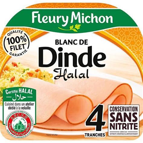 Fleury Michon Blanc De Dinde Conservation Sans Nitrite Halal