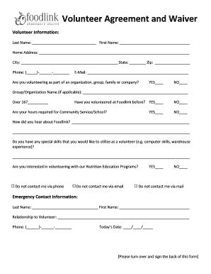 Fillable Online Completed And Notarized Volunteer Application Fax