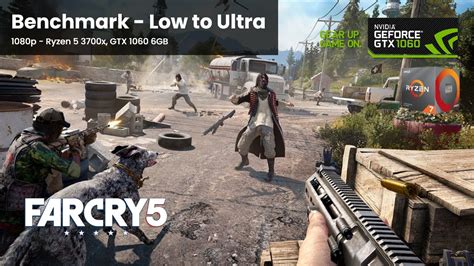 Far Cry 5 GTX 1060 6GB Ryzen 7 3700x Low To Ultra YouTube