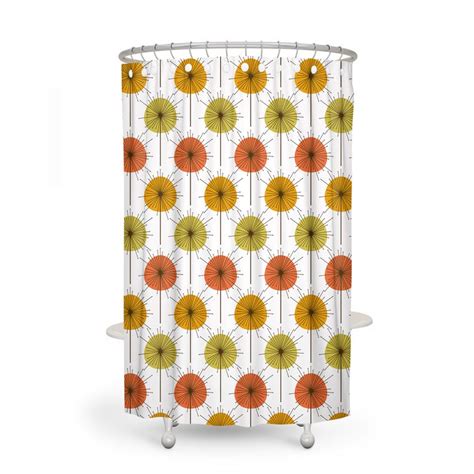 Mid Century Atomic Shower Curtain And Or Bathroom Set Bluefink