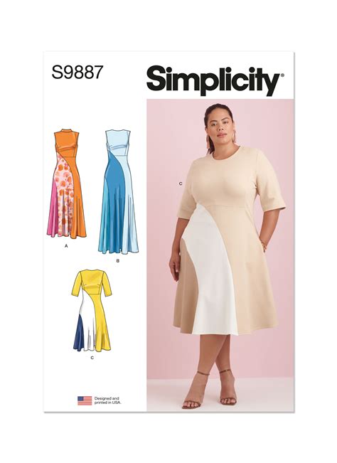 Simplicity 9887 Women S Dress With Length Variations