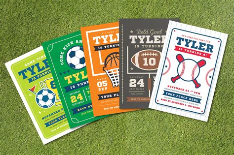 Printable Sports Birthday Invitations