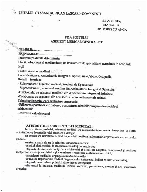 PDF Spitalul Orasanesc Comanesti Se Aproba Manager Dr Popescu