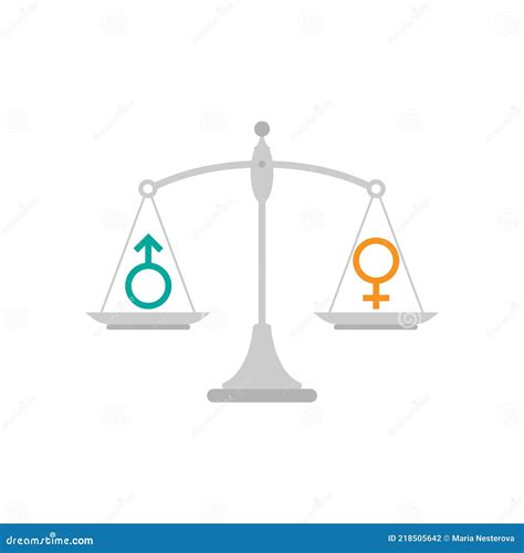 Gender And Sexual Equality Concept Scales With Male And Female Sex