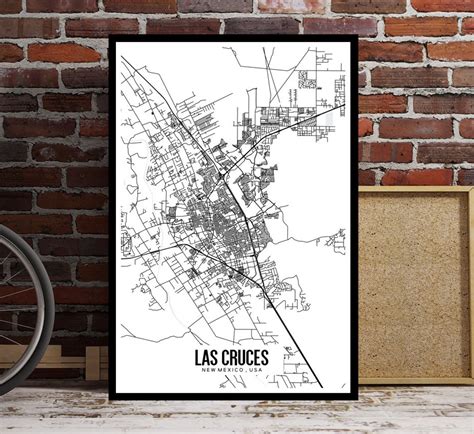 Las Cruces New Mexico Map Printable Printable Map for Office | Etsy