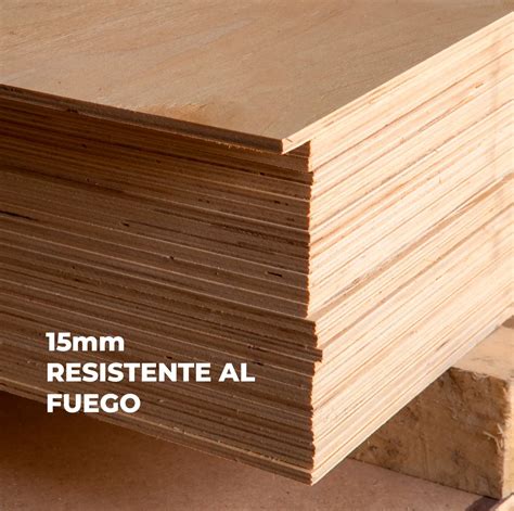 Placa Terciado Estructural Resistente Al Fuego RF 2 44 X 1 22 Mts E