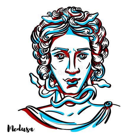 Winged Medusa Stock Illustrations 58 Winged Medusa Stock