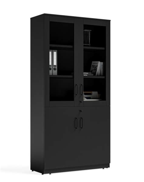 Vetrina Full Height Black Glass Cabinet