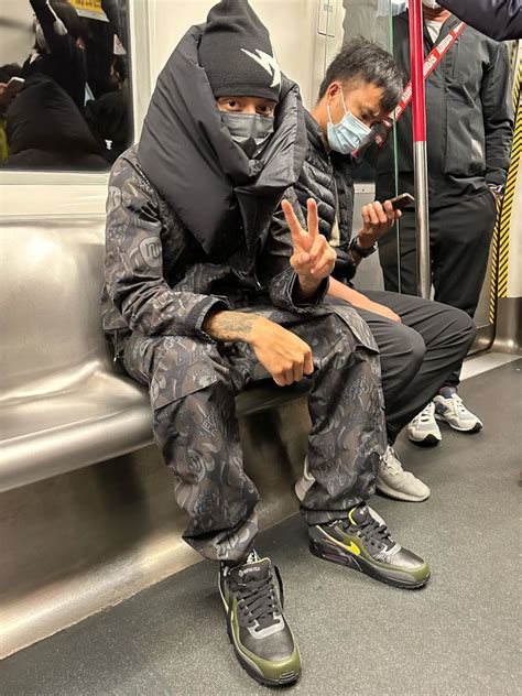 Central Cee Wearing A BAPE X Neighborhood Nike Air Max Outfit INC STYLE