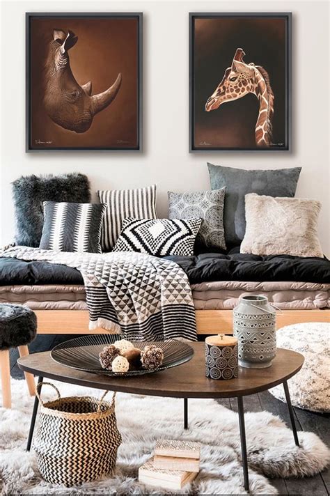 Idee Deco Salon Tableaux Animaux Afrique St Phane Alsac