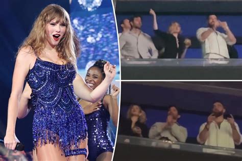 Travis Kelce Dances At Taylor Swifts Eras Tour In Paris With Gigi