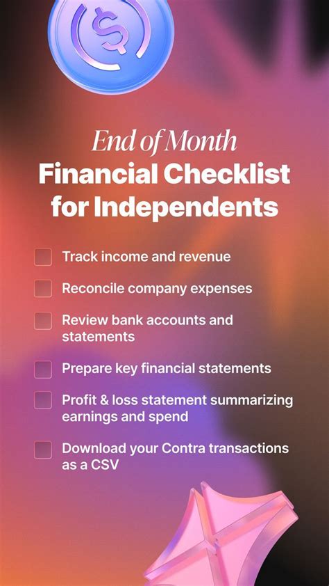 month financial checklist financial checklist profit