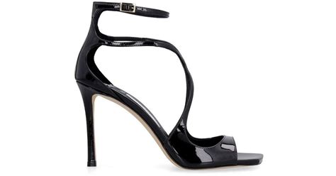 Jimmy Choo Leather Azia 95 Heeled Sandals In Black Lyst