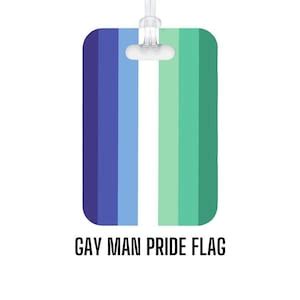 LGBTQ Pride Flag Luggage Tag Gay Lesbian Bisexual Trans Ids Rainbow Travel Tag Custom