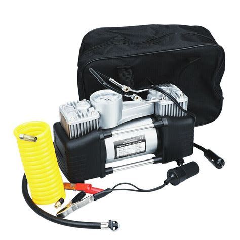 V Psi Double Cylinder Air Compressor Inflator Pump Car Tire