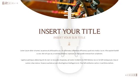 Violine Cello Pr Sentation Powerpoint Templates Design