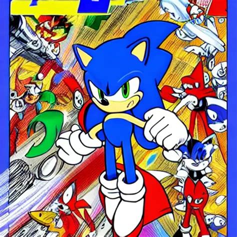 Sonic In The Style Of Sonic The Comics