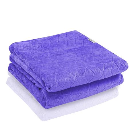 Plaid NESSA violet géométrique 170x210 ameliahome Leroy Merlin