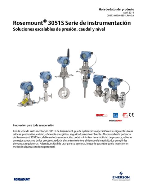 Rosemount S Serie De Instrumentaci N Soluciones