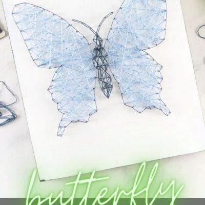 Butterfly String Art Project Using Coloring Page Templates | Kids ...