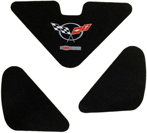 C5 Corvette Trunk Lid Liner Cross Flag Zo6 Embroidered Emblem 3pc Ki