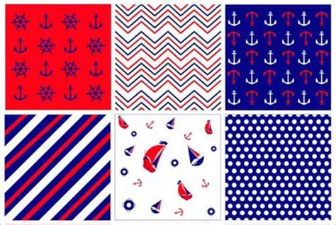 Nautical Background Seamless Sailing And Beach Patterns