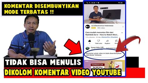 CARA MENGATASI KOMENTAR VIDEO DISEMBUNYIKAN MODE TERBATAS YOUTUBE 2022