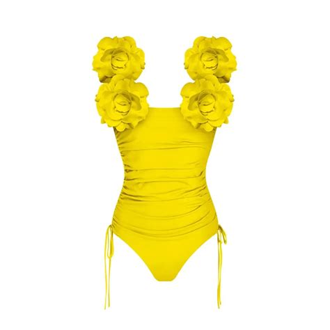 D Flower Bikini Set Brazilian Biquini Low Waist Swimwear Push Up Swimsuit Women Solid Swimwear